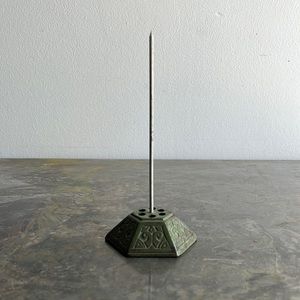 Vintage Cast Iron Check Receipt Spindle